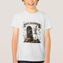 Diseño de Halloween de esqueleto bailando