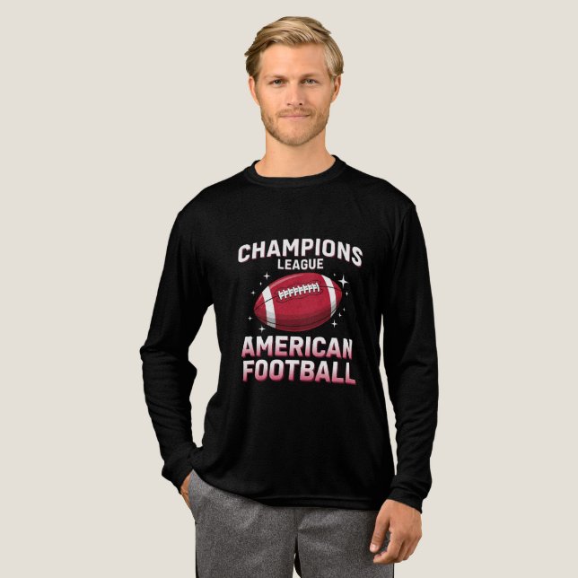 Camiseta Triblenda Diseño de hinchas de fútbol americano de la Liga d (Anverso Completo)