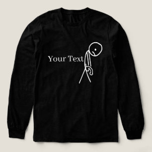 Camiseta Triblenda Diseño de humor para adultos personalizado "Stickm