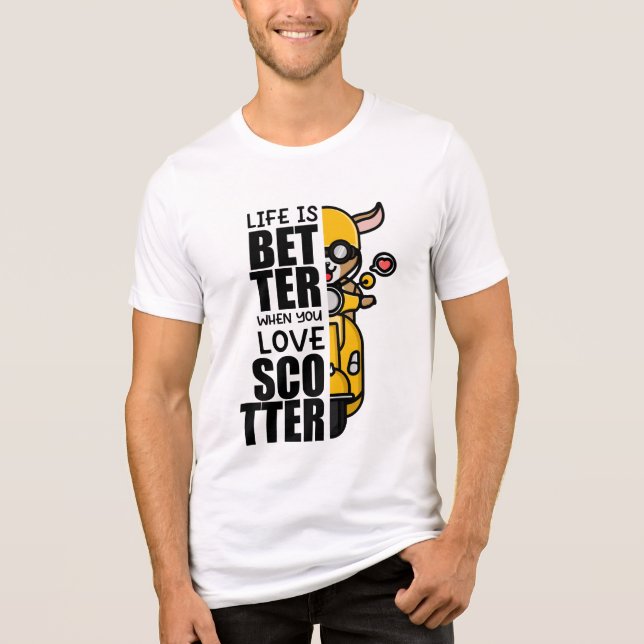Camiseta Triblenda Diseño de la cabra de Scooter (Anverso)