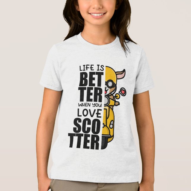 Camiseta Triblenda Diseño de la cabra de Scooter (Anverso)