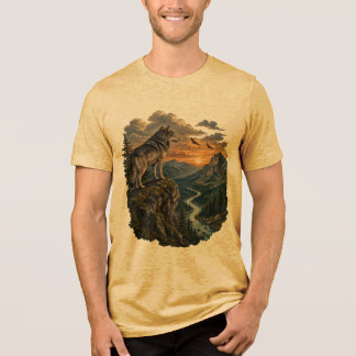 Camiseta Triblenda Diseño de la majestuosa loba montañesa en estado s
