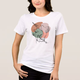 Camiseta Triblenda Diseño de la Naturaleza de la Línea minimalista de