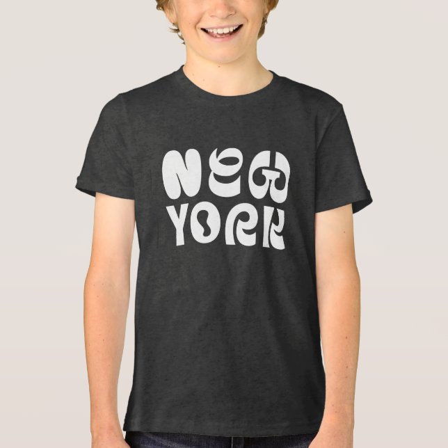Camiseta Triblenda diseño de logo elegante de Nueva York (Anverso)