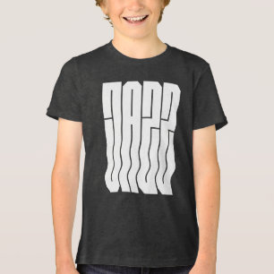 Camiseta Triblenda Diseño de logotipo de jazz ondulado y negrita