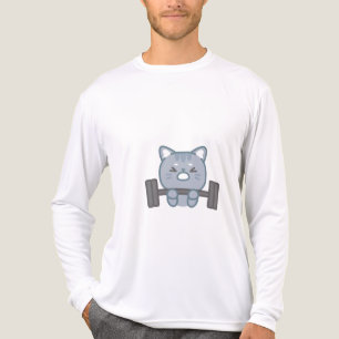 Camiseta Triblenda diseño de los amantes de los gimnasios de los gato