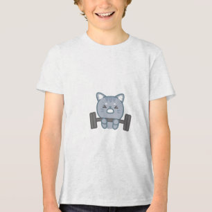 Camiseta Triblenda diseño de los amantes de los gimnasios de los gato