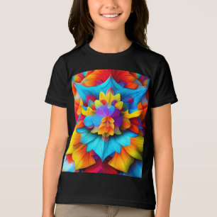 Camiseta Triblenda Diseño de Mandala floral colorida