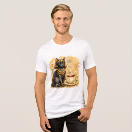 Camiseta Triblenda Diseño de Mitología del Gato Egipcio Antiguo Baste