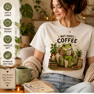 Camiseta Triblenda Diseño de motivación de estudio de rana linda En