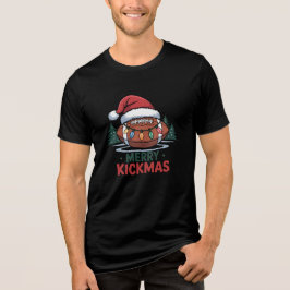 Camiseta Triblenda Diseño de Navidad de Fútbol Feliz Patadas