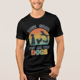 Camiseta Triblenda Diseño de objetivo de vida para perros con vida re