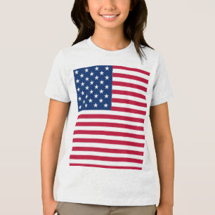 Camiseta Triblenda Diseño de orgullo de bandera estadounidense de EE.