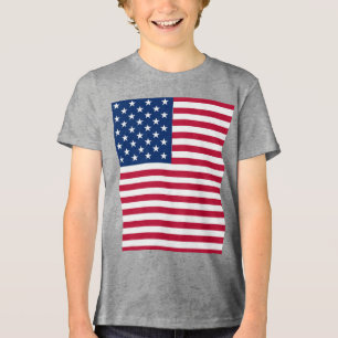 Camiseta Triblenda Diseño de orgullo de bandera estadounidense de EE.