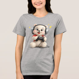 Camiseta Triblenda Diseño de osito de peluche adorable y lindo