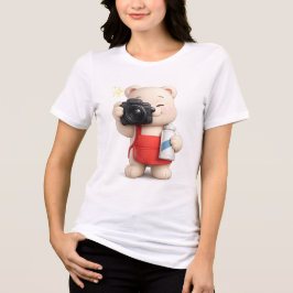 Camiseta Triblenda Diseño de oso de peluche adorable y lindo