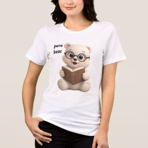 Camiseta Triblenda Diseño de oso de peluche adorable y lindo