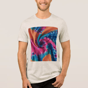 Camiseta Triblenda Diseño de patrones de degradado vibrante de tinta