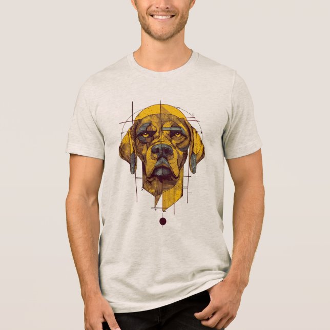 Camiseta Triblenda Diseño de Perro (Anverso)