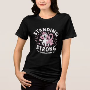 Camiseta Triblenda diseño de pie firme para la conciencia del cáncer