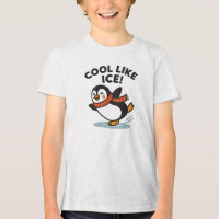 Diseño de pingüino patinando sobre hielo genial