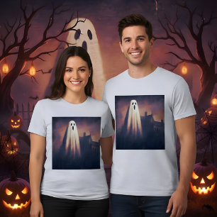 Camiseta Triblenda Diseño de pintura de fantasma de Halloween antiguo