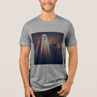 Camiseta Triblenda Diseño de pintura de fantasma de Halloween antiguo