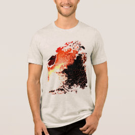 Camiseta Triblenda Diseño de pinturas de pintura de pincel de aerógra