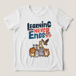 Camiseta Triblenda Diseño de profesor con animales de safari lindos