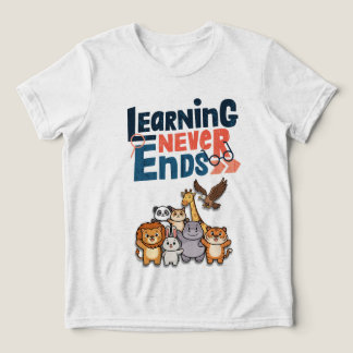 Camiseta Triblenda Diseño de profesor con animales de safari lindos