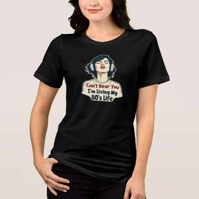 Camiseta Triblenda Diseño de retroceso de música retro nostálgica de  (Anverso)