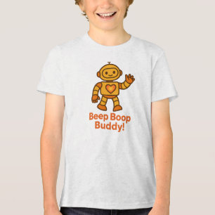 Camiseta Triblenda Diseño de robot lindo Beep Boop Buddy