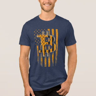 Camiseta Triblenda Diseño de ropa criptográfica de la bandera estadou