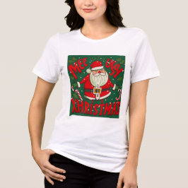 Camiseta Triblenda Diseño de Santa Claus feo y gracioso