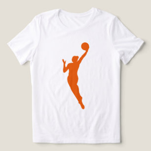Camiseta Triblenda Diseño de silueta de jugador de baloncesto femenin