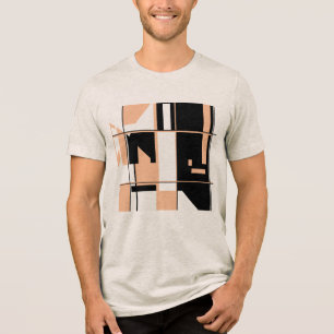 Camiseta Triblenda Diseño de tablero de cartón de cuadros para Naranj
