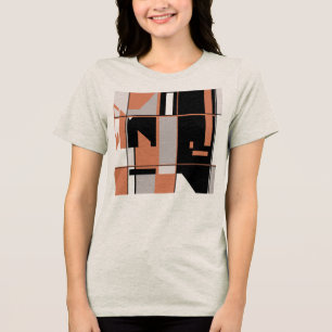 Camiseta Triblenda Diseño de tablero de cartón de gafas de color negr