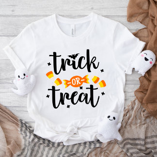 Camiseta Triblenda Diseño de Texto Trick or Treat Halloween