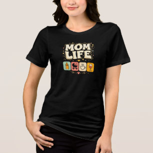 Camiseta Triblenda Diseño de tipografía Lifestyle Cute Retro Mom Life