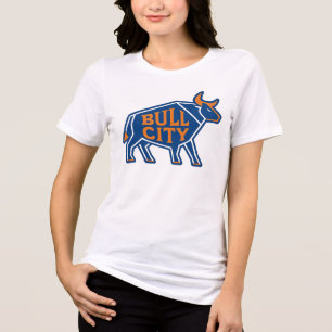 Camiseta Triblenda Diseño de toros geométricos de la ciudad del toro