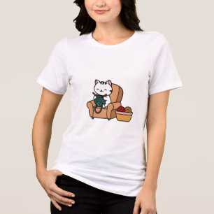 Camiseta Triblenda diseño de un gato bonito diseño de los amantes d