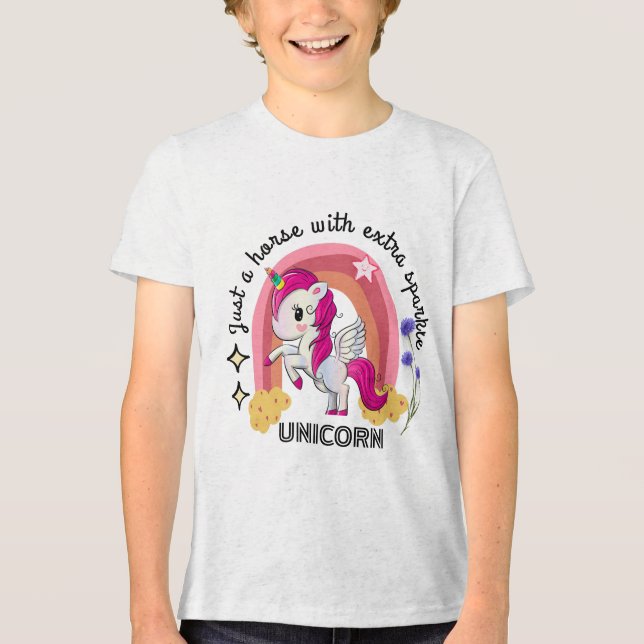 Camiseta Triblenda Diseño de unicornio para amantes del unicornio (Anverso)