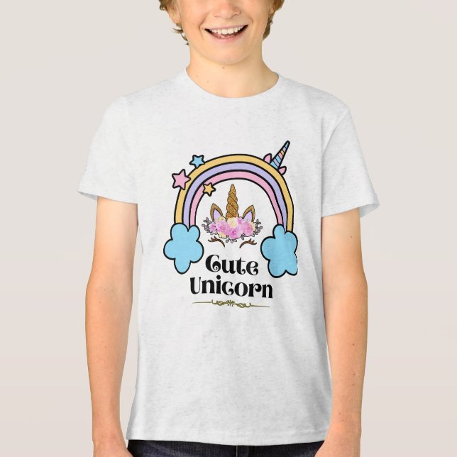 Camiseta Triblenda Diseño de unicornio para amantes del unicornio (Anverso)
