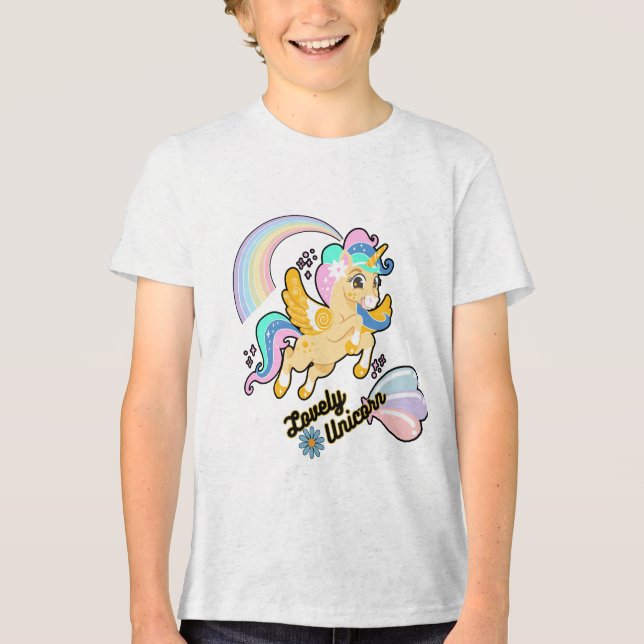 Camiseta Triblenda Diseño de unicornio para amantes del unicornio (Anverso)