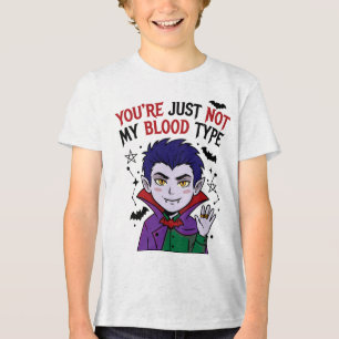 Camiseta Triblenda Diseño de vampiro lindo no eres mi tipo de sangre