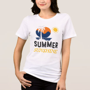 Camiseta Triblenda Diseño de Verano Soleado