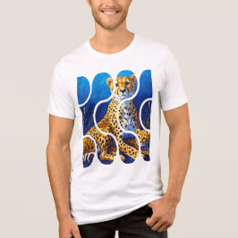 Camiseta Triblenda Diseño de vida silvestre de madre y cría de guepar