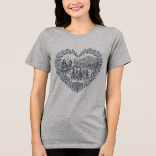 Camiseta Triblenda Diseño del Corazón del Patrimonio Kurdo Cultura