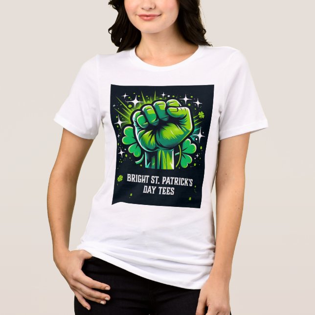 CAMISETA TRIBLENDA DISEÑO DEL DÍA DE SAN PATRICK (Anverso)