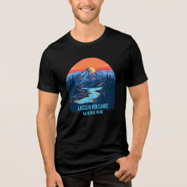 Camiseta Triblenda Diseño del Parque Nacional Volcánico de Lassen Ret